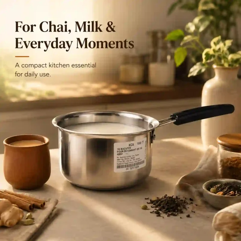 Stainless Steel Saucepan No 10-Durable Milk Pan (Set of 1)