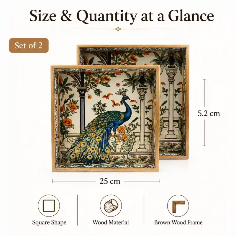 Signature Square 2 Tray-Printed (Set of 1)