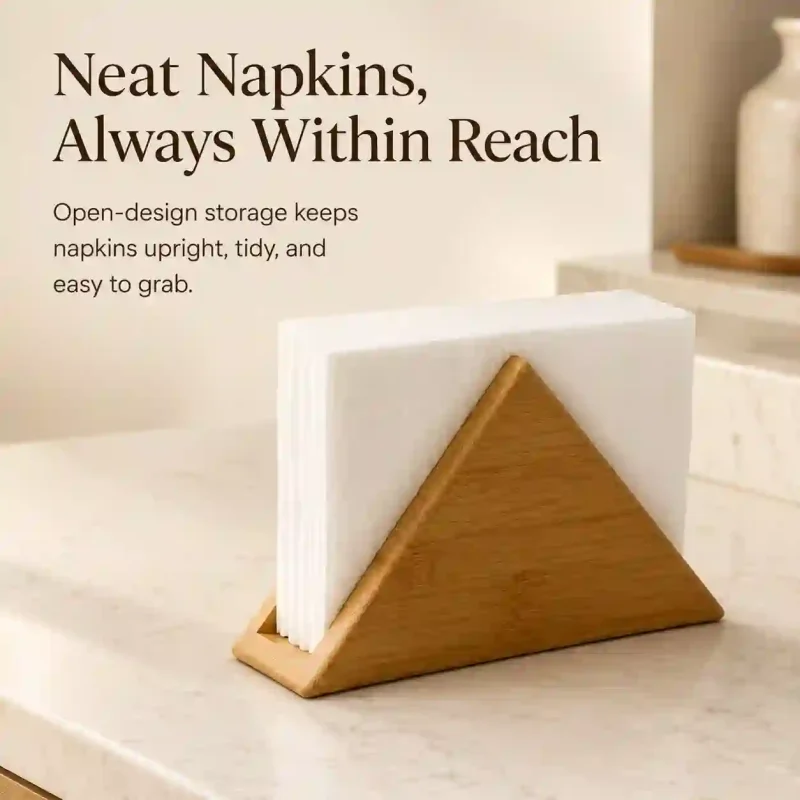 Triangular Napkin Stand - Modern Tissue Holder (Set of 1)