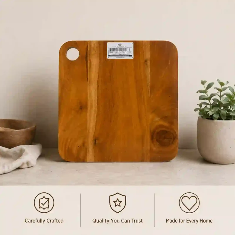 Wooden Chopping Board-12 Inch Square-Kitchen (Set of 1)