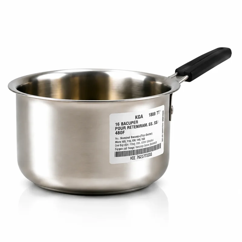Stainless Steel Saucepan No. 12 - Durable Milk Pan (Set of 1)
