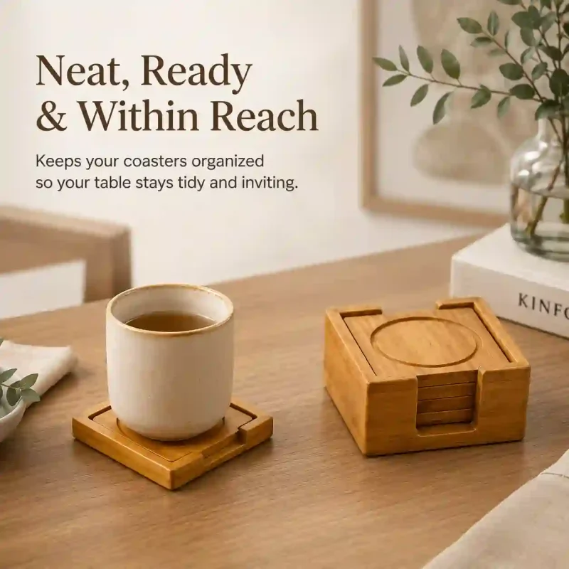 Wooden Coaster Stand (Set of 1)