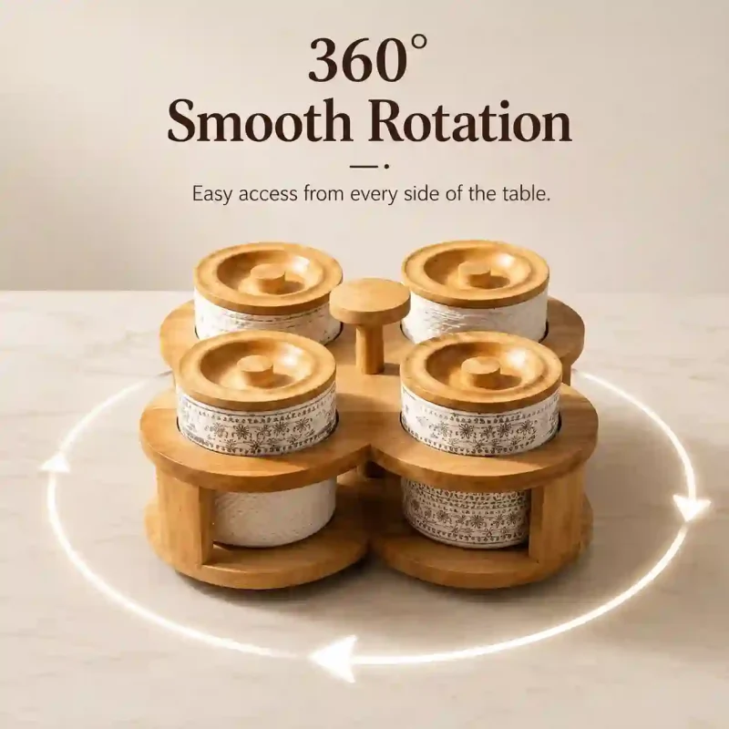 Revolving Cutlery 4 Organizer - 360 Degree Rotating (Set of 1)