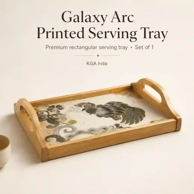 Galaxy Serving Tray-Arc Printed-Rectangle (Set of 1)