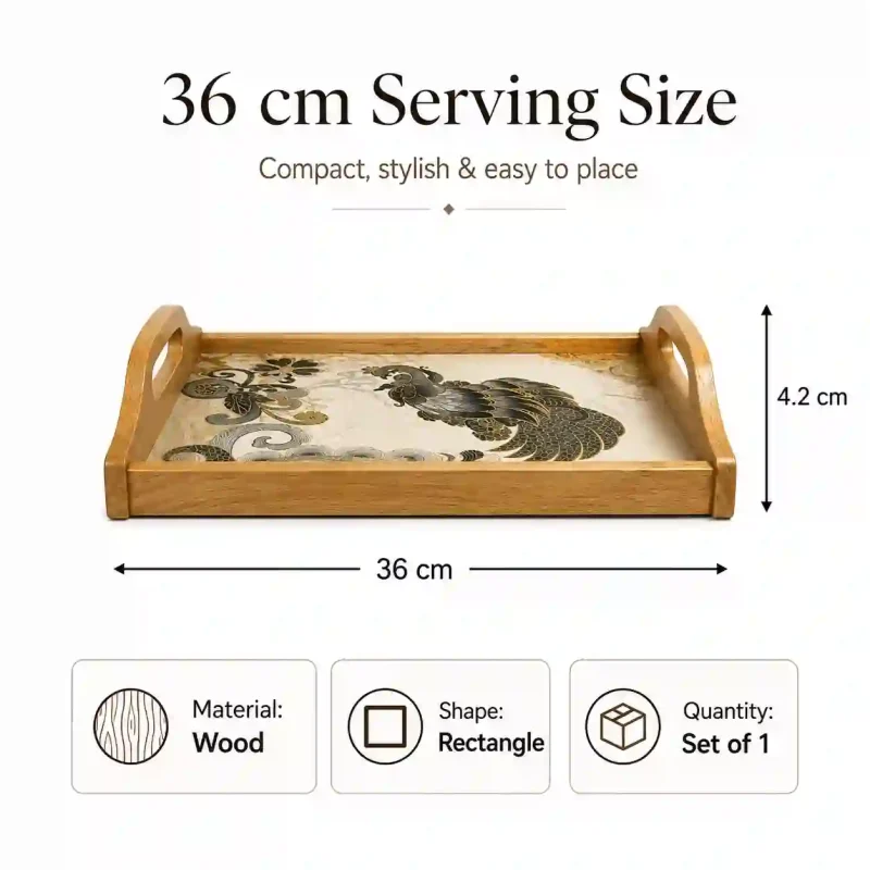 Galaxy Serving Tray-Arc Printed-Rectangle (Set of 1)