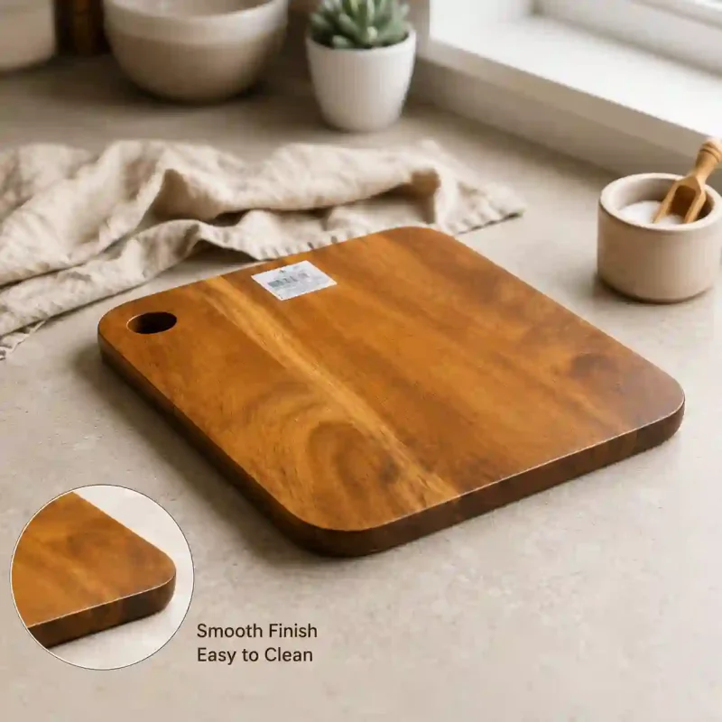 Wooden Chopping Board-12 Inch Square-Kitchen (Set of 1)