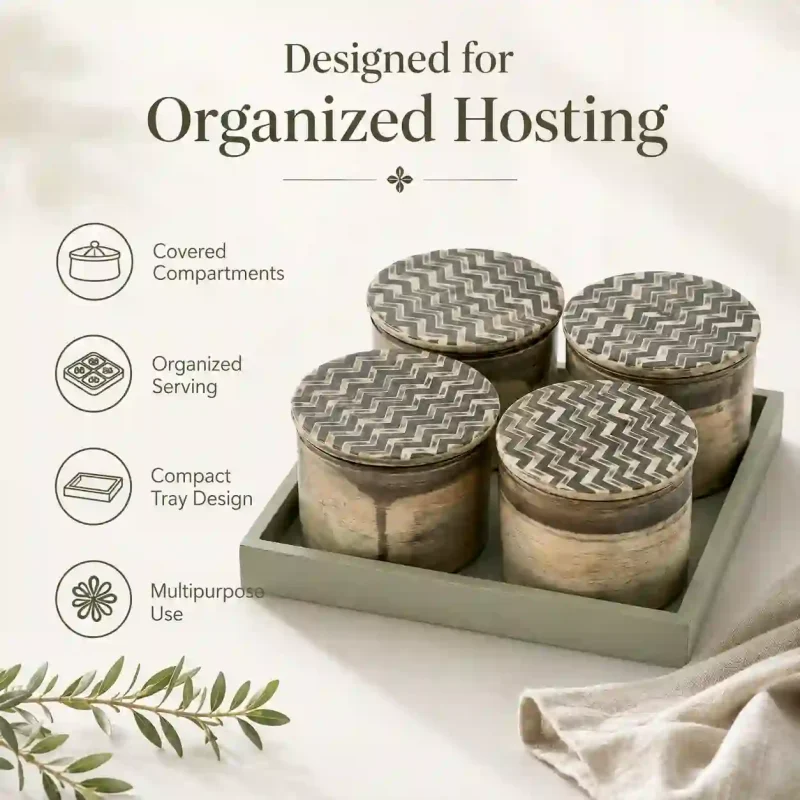 Signature Dryfruit Box-4 Compartment-Serving (Set of 1)