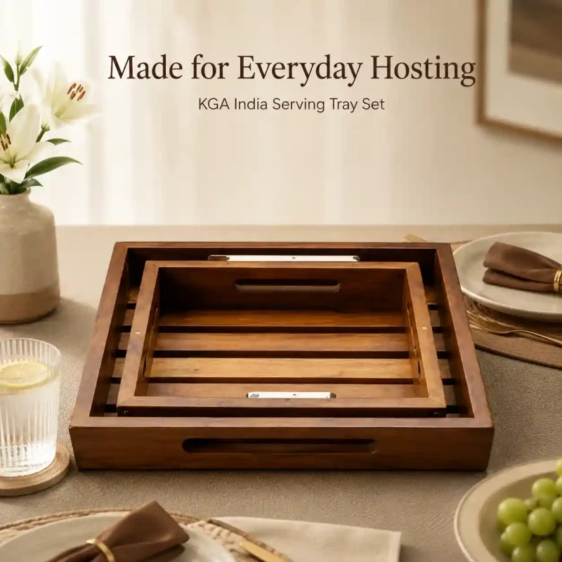 Aqua Square Serving Tray-2 Pieces-Dining (Set of 1)