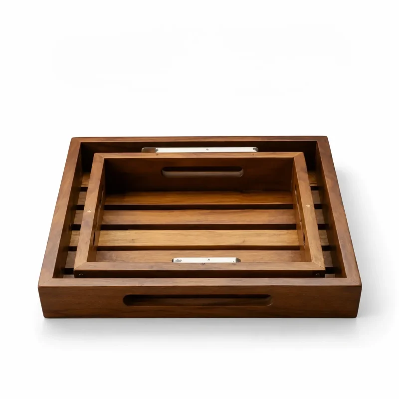 Aqua Square Serving Tray-2 Pieces-Dining (Set of 1)