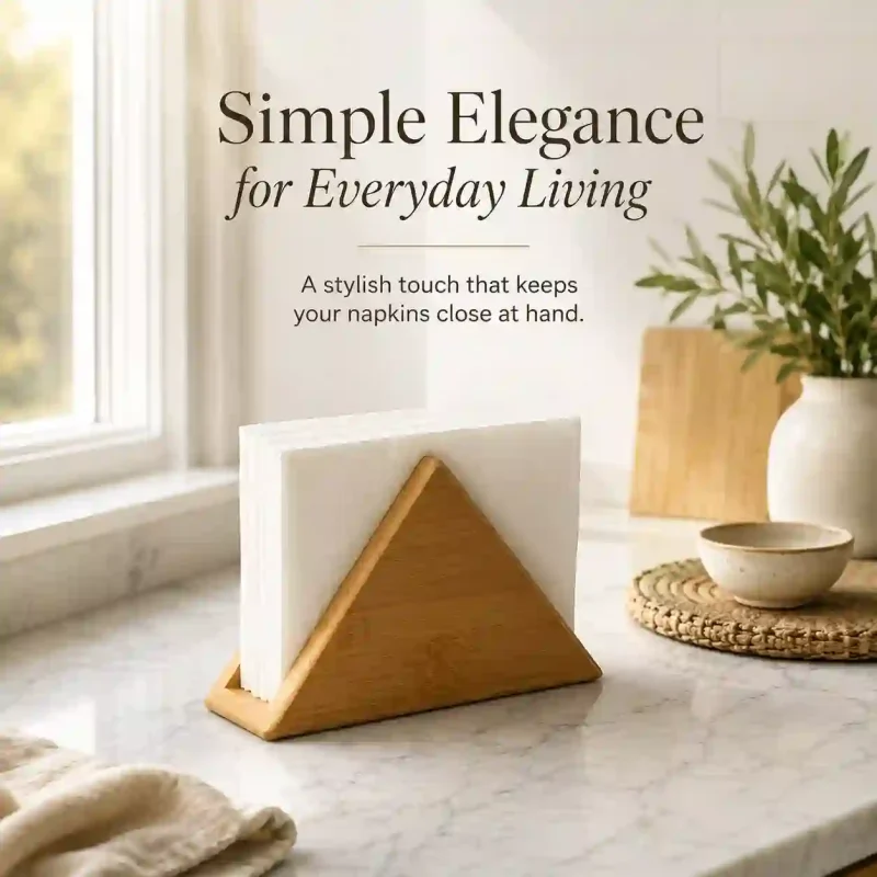 Triangular Napkin Stand - Modern Tissue Holder (Set of 1)