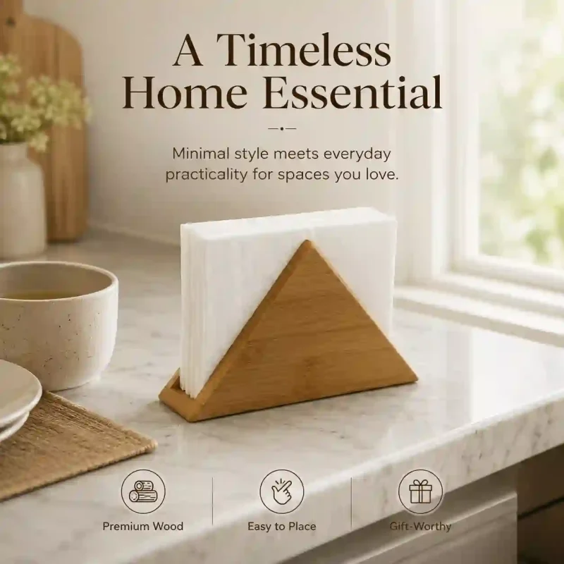Triangular Napkin Stand - Modern Tissue Holder (Set of 1)