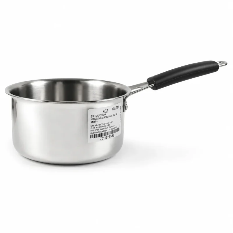 Stainless Steel Saucepan No. 14-Heavy Base (Set of 1)