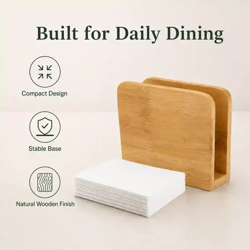 Rectangular Napkin Stand - Durable Tissue Holder (Set of 1)