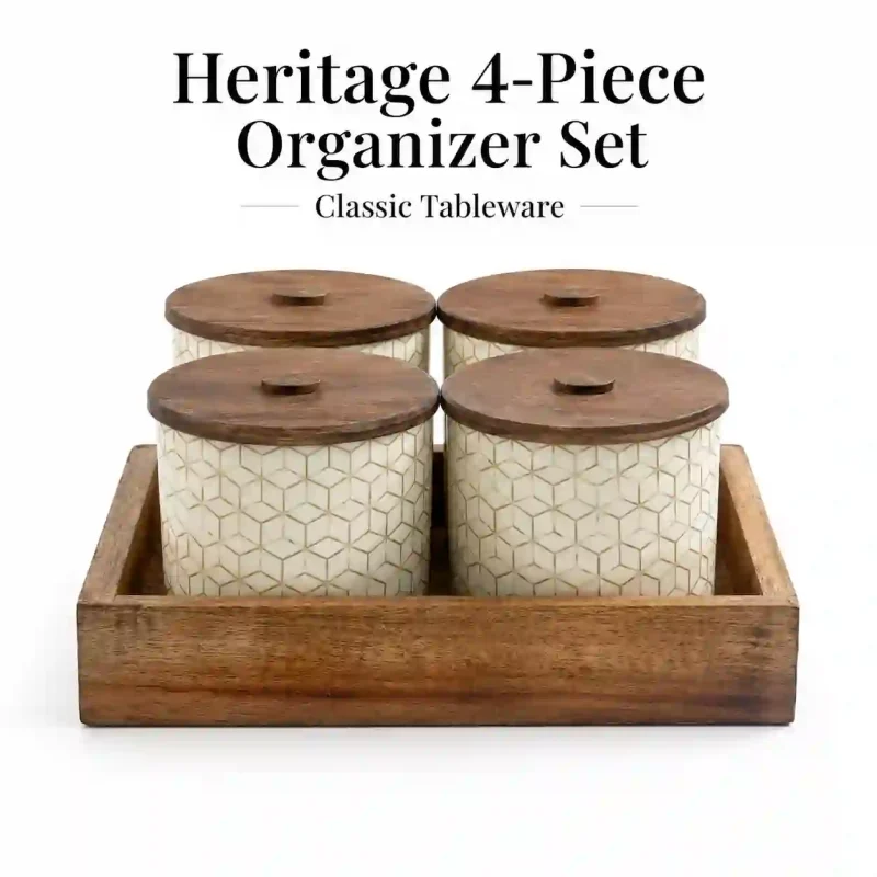 Heritage Cutlery 4 Organizer Set - Classic Tableware (Set of 1)