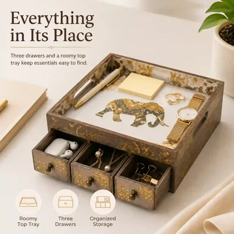 Signature Desk Organiser-Premium Office Storage (Set of 1)
