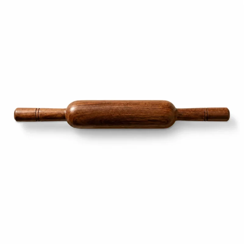 Brown Wooden 14-Inch Belan-Durable Rolling Pin (Set of 1)
