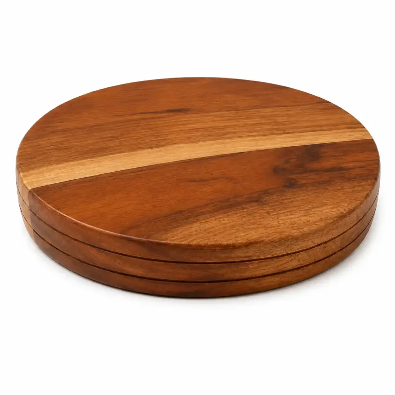 Brown Wooden Chakla-9 Inch Round-Kitchen (Set of 1)