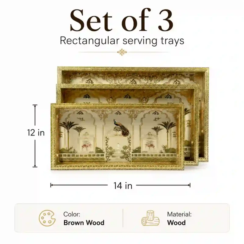 Sanskriti Luxury 3 Tray-Handcrafted (Set of 1)