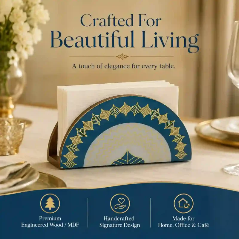 Signature Napkin Holder - Compact Tissue Stand (Small Size)