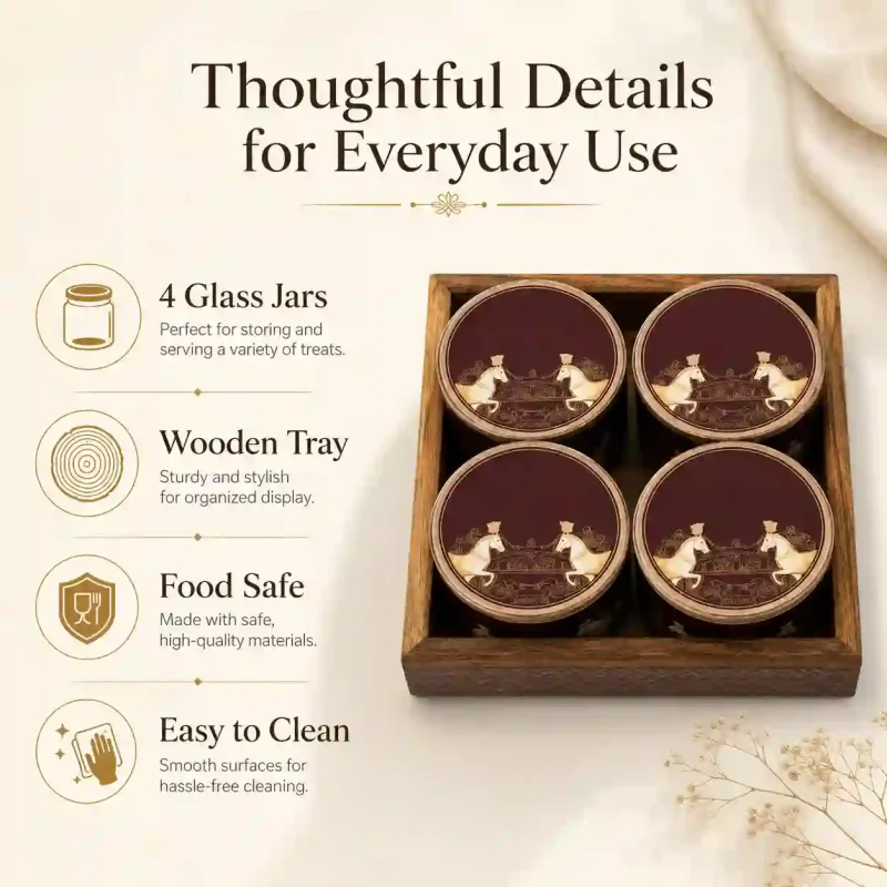 Imperial 4 Glass Serving Set - Premium & Durable for Home (Set of 1)