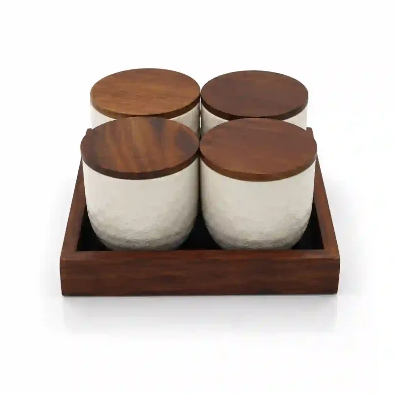 Solitaire Storage 4 Jars - Kitchen Pantry (Set of 1)
