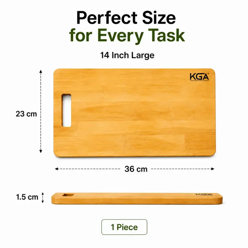 Chopping Board 14 Inch - Large Food Grade Cutting (Set of 1)