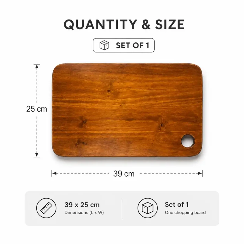 Colored Chopping Board - Food Grade Cutting (Set of 1)