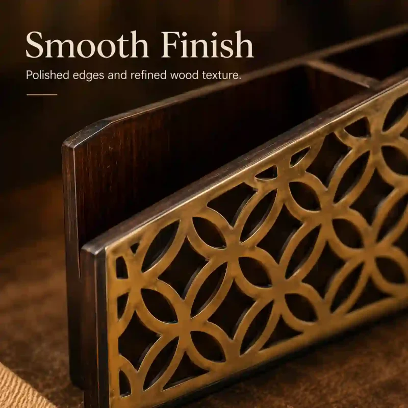Side Cut Napkin Holder With 2 Compartment-Holder (Set of 1)