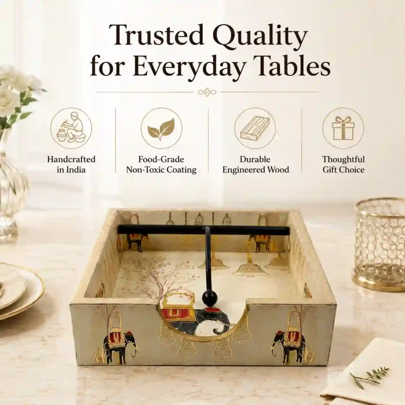Signature Napkin Holder - Premium Tissue Stand (Set of 1)