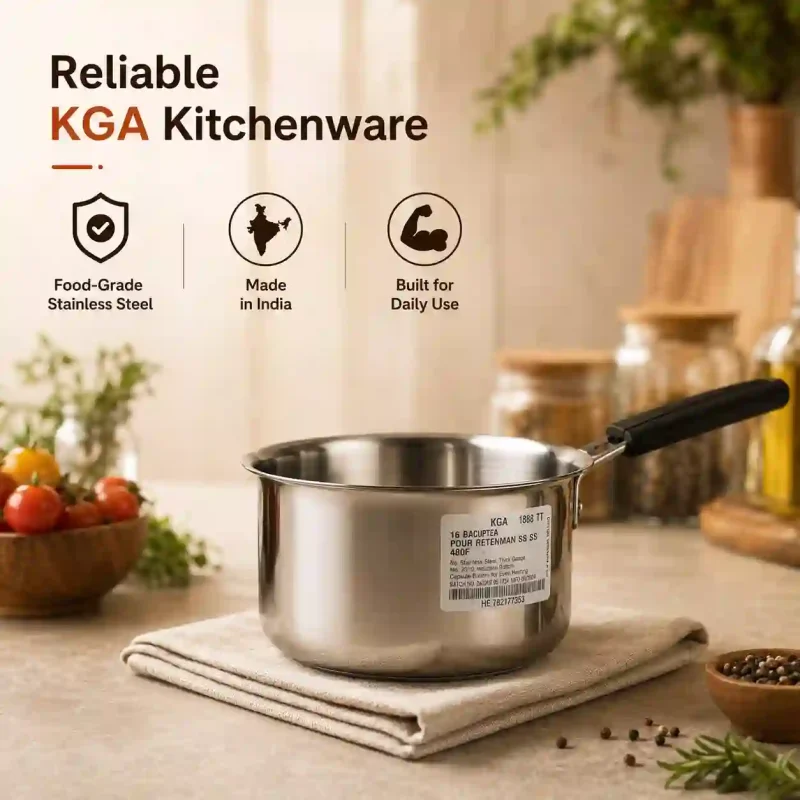 Stainless Steel Saucepan No 10-Durable Milk Pan (Set of 1)