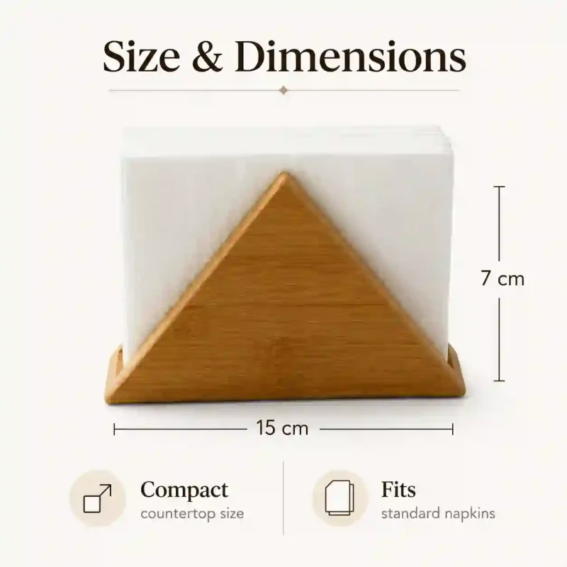 Triangular Napkin Stand - Modern Tissue Holder (Set of 1)