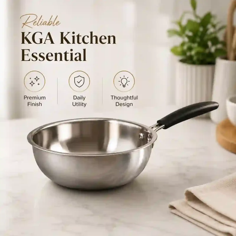 Stainless Steel Mini Frypan - Durable Frying Pan (Medium)