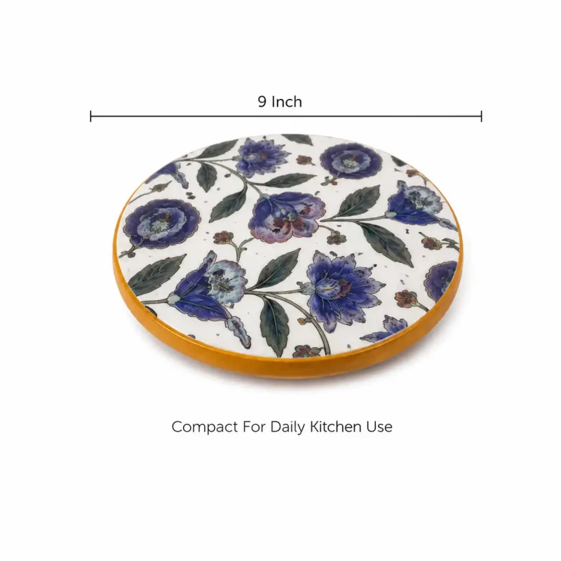 Micka Printed Wooden Chakla-9 Inch Round (Set of 1)