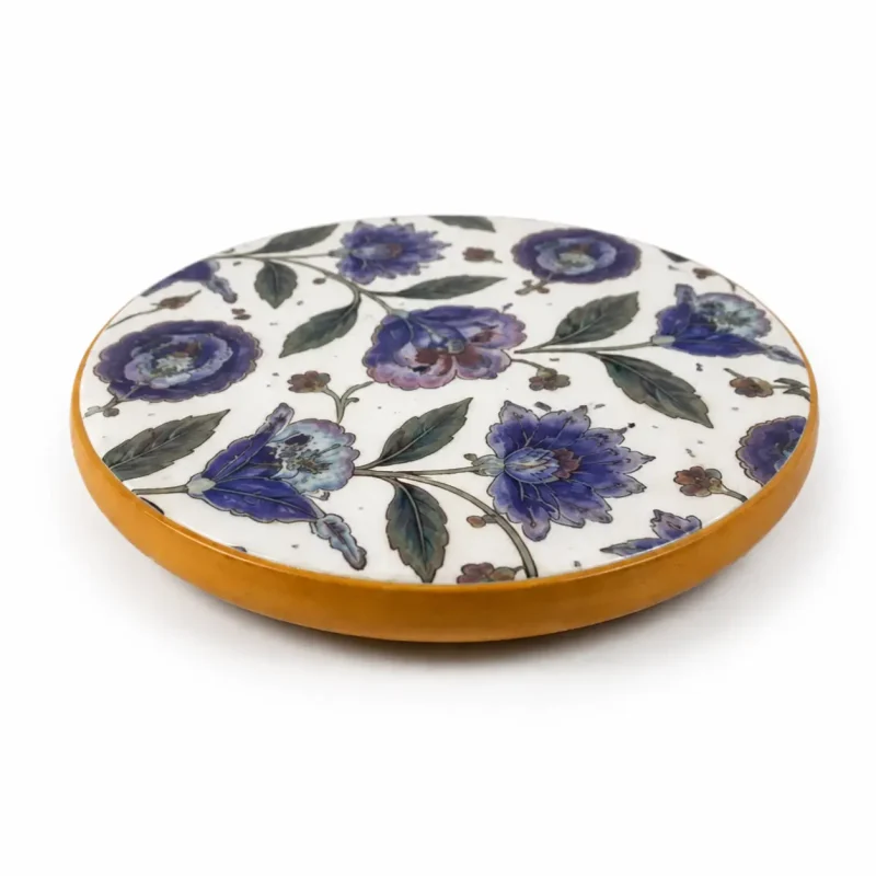 Micka Printed Wooden Chakla-9 Inch Round (Set of 1)