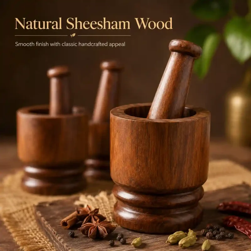 Okhli Sheesham-3 Pieces Multi Sizes-Spice Grinder (Set of 1)