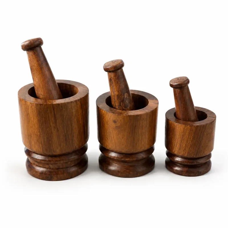 Okhli Sheesham-3 Pieces Multi Sizes-Spice Grinder (Set of 1)