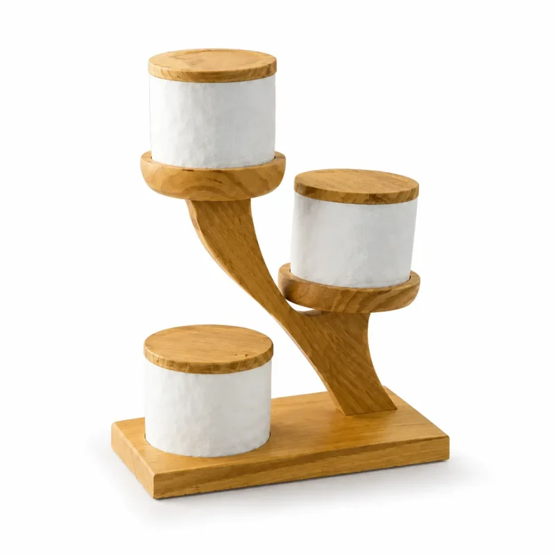 Refreshment 3 Jar Serving Set - Elegant Snack Platter (Set of 1)