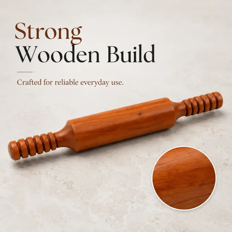 Rosewood Wooden Belan-Strong Rolling Pin for Roti (Set of 1)