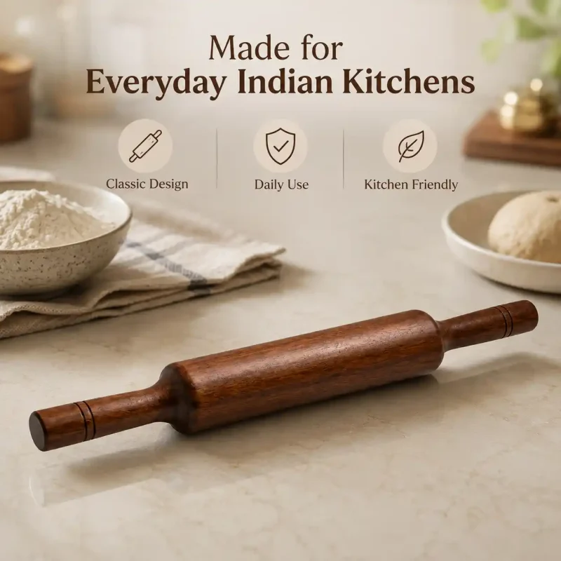 Sheesham Wood Belan-14 Inch Rolling Pin (Set of 1)