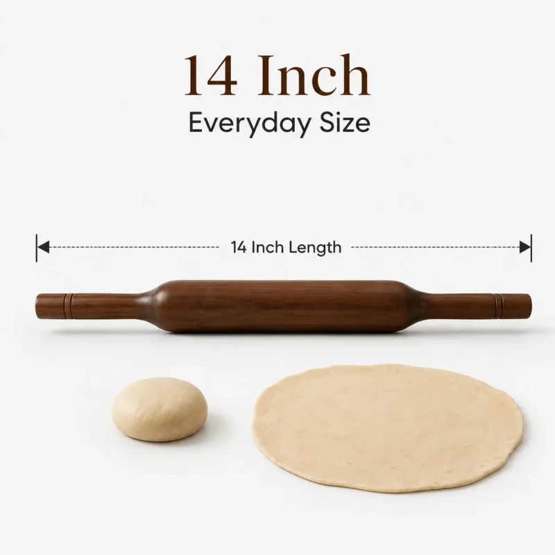 Sheesham Wood Belan-14 Inch Rolling Pin (Set of 1)