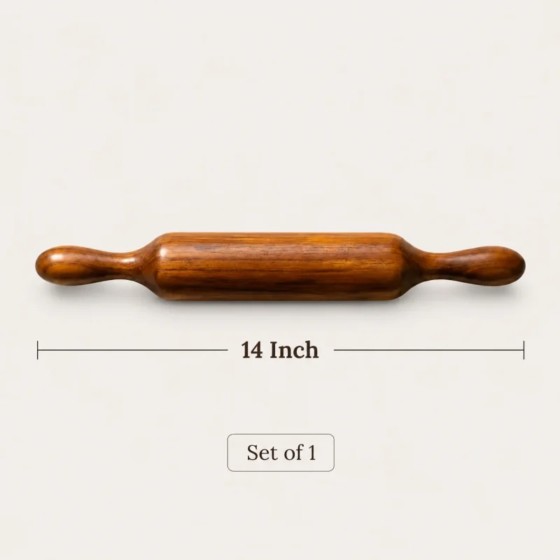 Sheesham Wood Belan-14 Inch Rolling Pin (Set of 1)