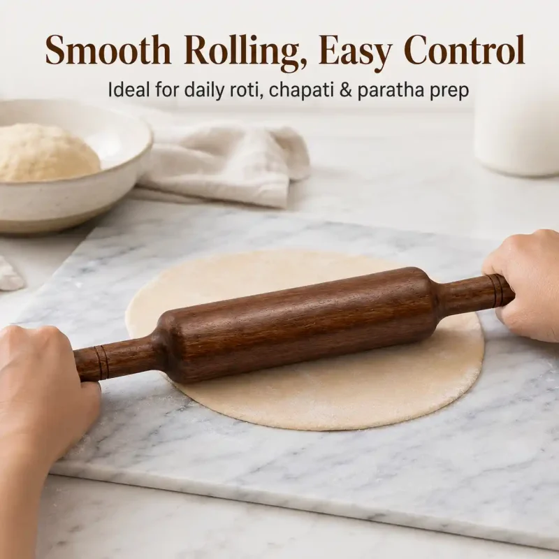 Sheesham Wood Belan-14 Inch Rolling Pin (Set of 1)