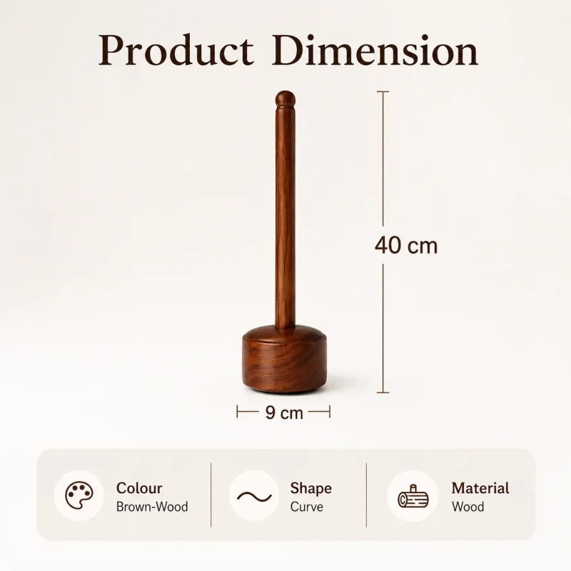 Sheesham Wood Dal Ghotna - Durable Kitchen Masher (Set of 1)