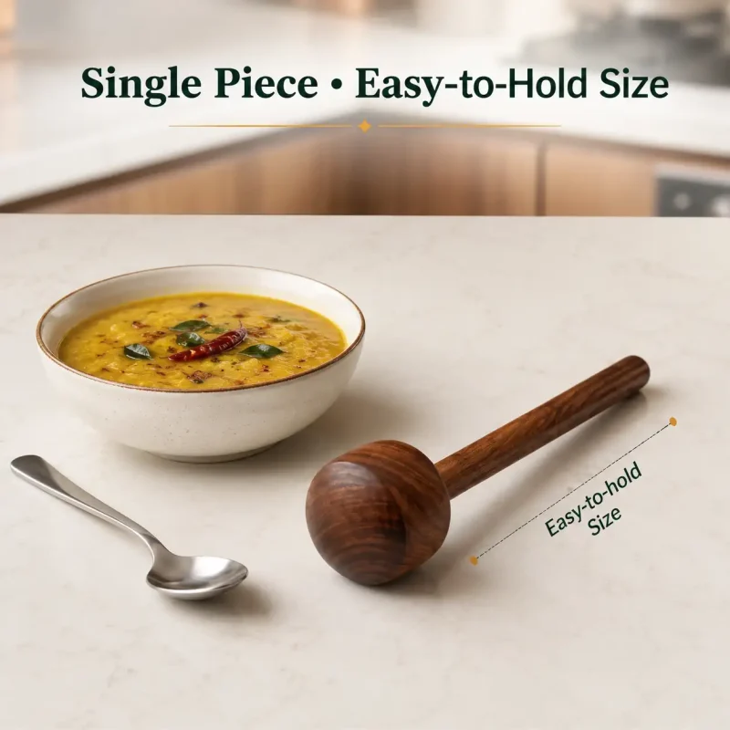 Sheesham Wood Dal Ghotna - Durable Kitchen Masher (Set of 1)