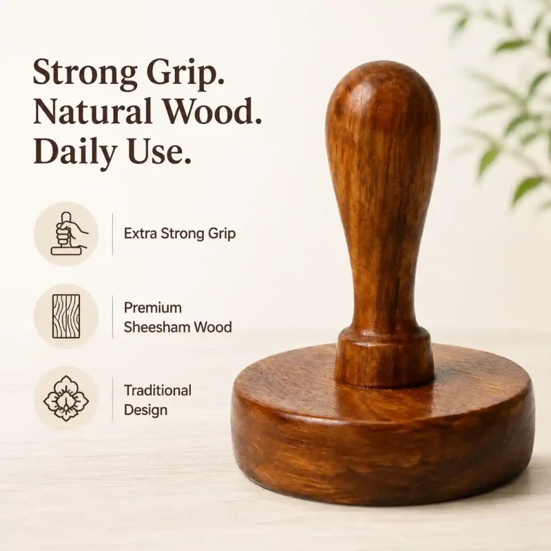 Sheesham Wood Mesher-Handcrafted Vegetable (Set of 1)