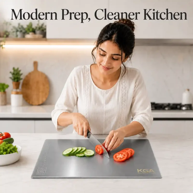 Stainless Steel Chopping Board - 16x11 Inch (Set of 1)