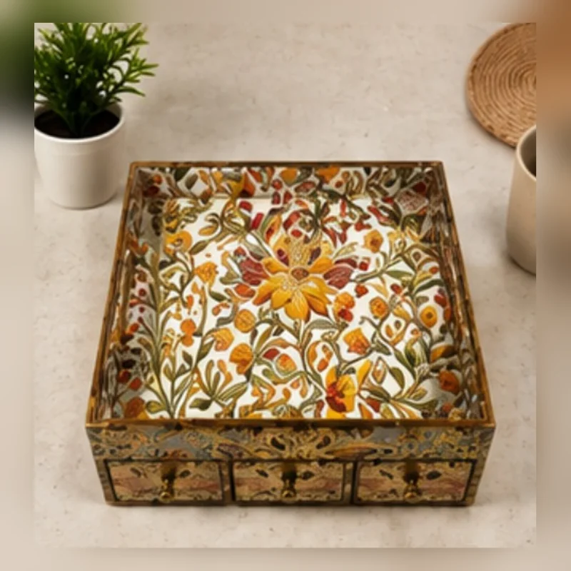 Signature Wooden Organiser Box | 3 Drawers