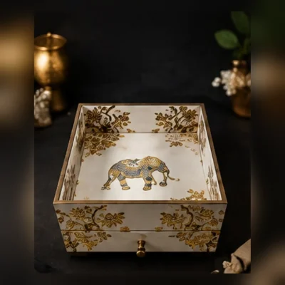 Signature Wooden Organiser Box | 2 Drawers