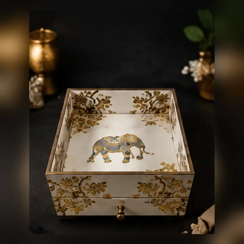 Signature Wooden Organiser Box | 2 Drawers