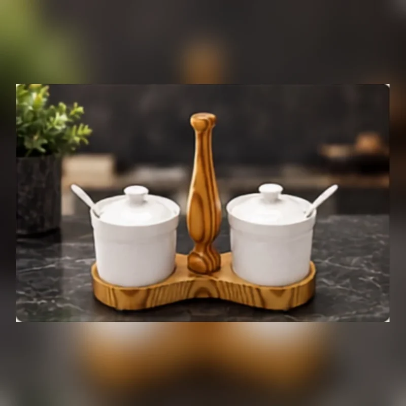 Classic Orbit Pickle Set | 2 Jars with Stand & Spoons
